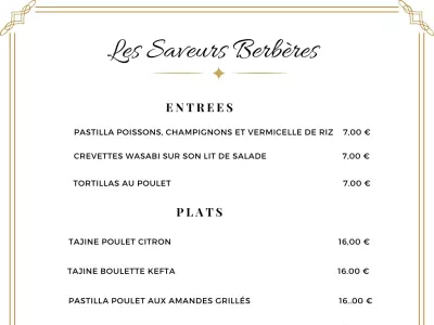 Menu de la semaine